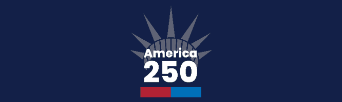 "America 250" on statue of liberty crown