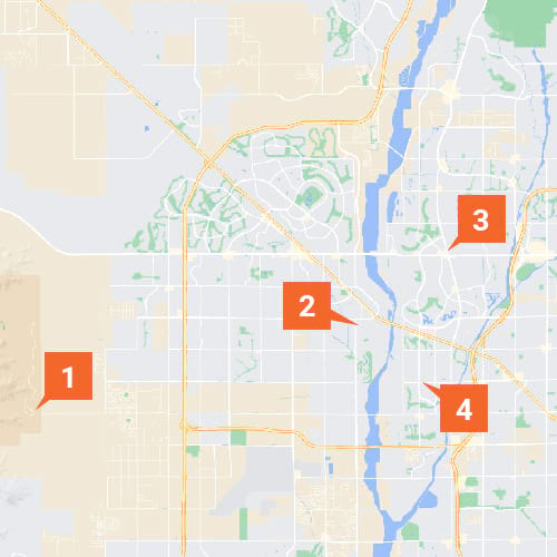 Map of the nearest Maricopa County Libraries to Surprise